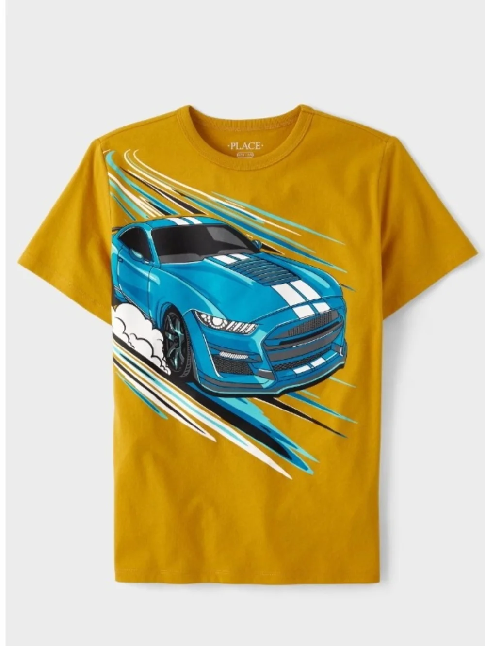 The Children's Place Mustard Yellow Graphic Car Tee